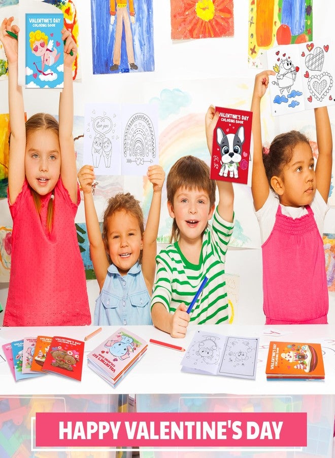 ReliThick 24 Set Valentine‘S Day Coloring Books for Kids and Stacking Crayons Mini DIY Coloring Book Valentine Theme Goodie Bags Stuffers for School Classroom Activity Supplies Kids Party Favors Gifts - Image 4